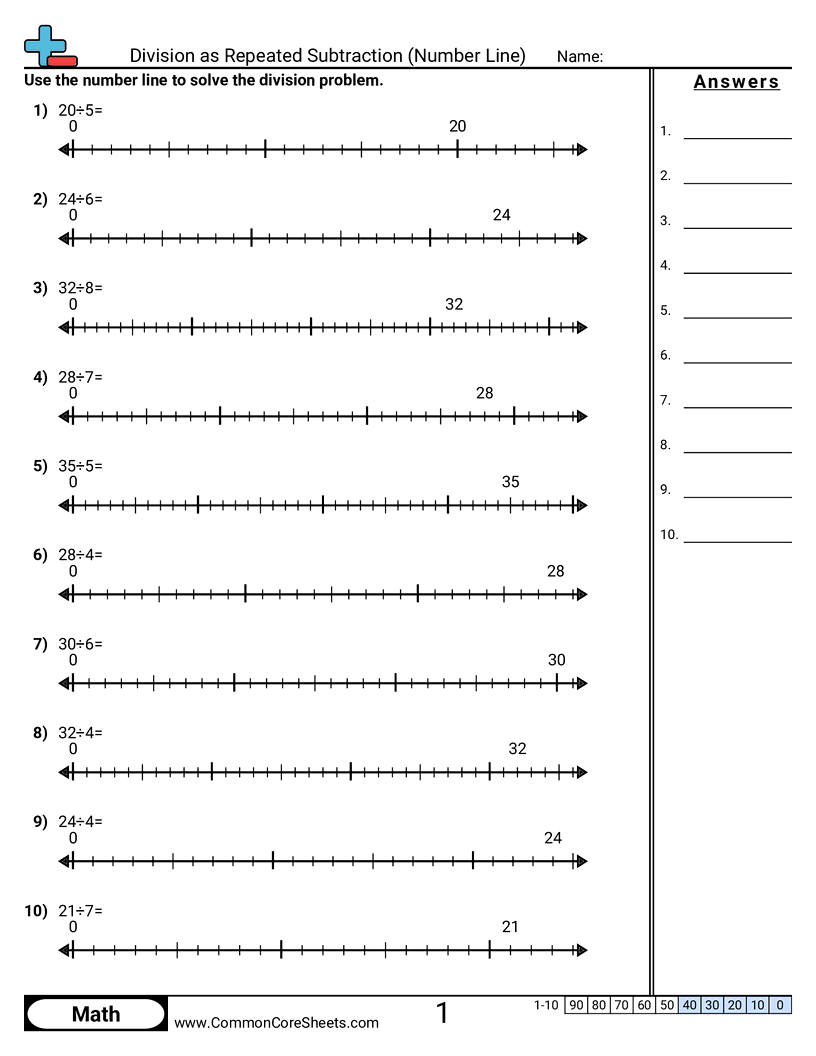 Repeated Subtraction In Division Online Exercise For Worksheets Library