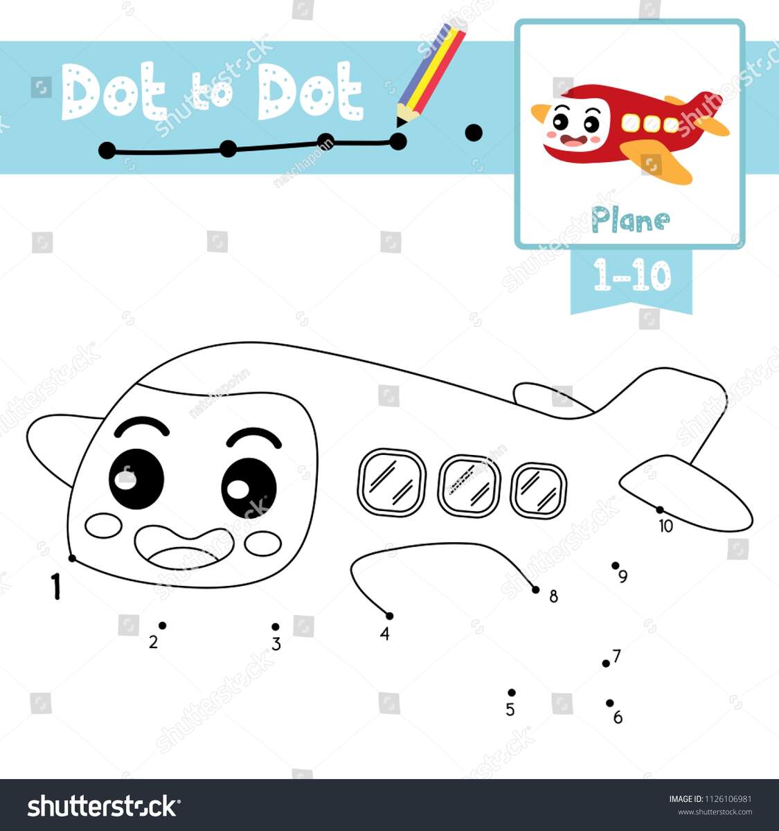 Dot Dot Educational Game Coloring Book Stock Vector Royalty Free 1126106981 Shutterstock