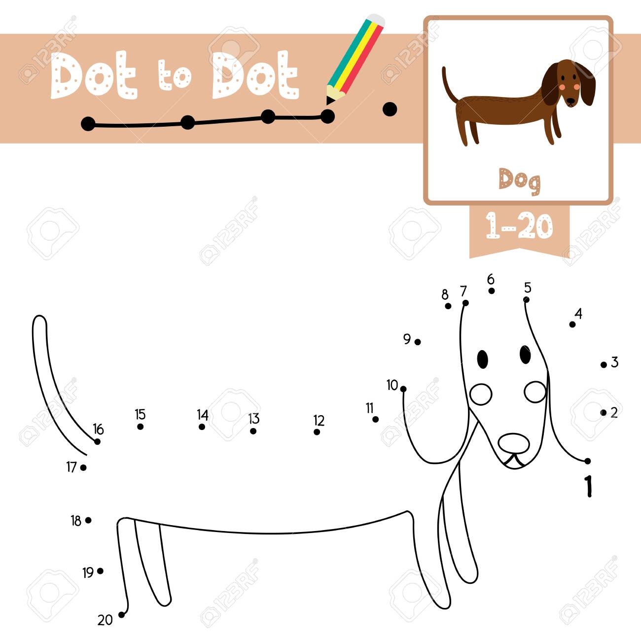 Dot To Dot Educational Game And Coloring Book Of Dachshund Animals Cartoon Character For Preschool Kids Activity About Learning Counting Number 1 20 And Handwriting Practice Worksheet Vector Illustration Royalty Free SVG Cliparts Dot To Dot Educational Game And Coloring Book Of Dachshund Animals Cartoon Character For Preschool Kids Activity About Learning Counting Number 1 20 And Handwriting Practice Worksheet Vector Illustration Royalty Free SVG Cliparts