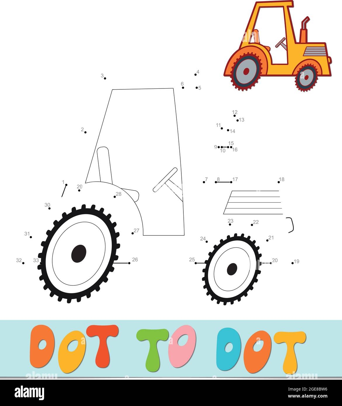 Dot To Dot Puzzle Connect Dots Game Tractor Vector Illustration Stock Vector Image Art Alamy Dot To Dot Puzzle Connect Dots Game Tractor Vector Illustration Stock Vector Image Art Alamy