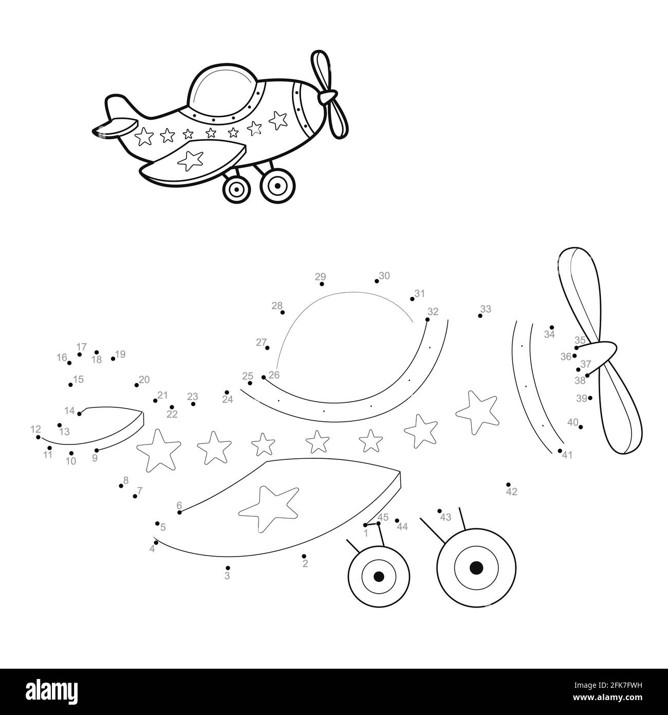 Dot To Dot Puzzle For Children Connect Dots Game Plane Illustration Stock Photo Alamy Airplane Icon Connect The Dots M 2106001 Stock Vector Adobe Stock