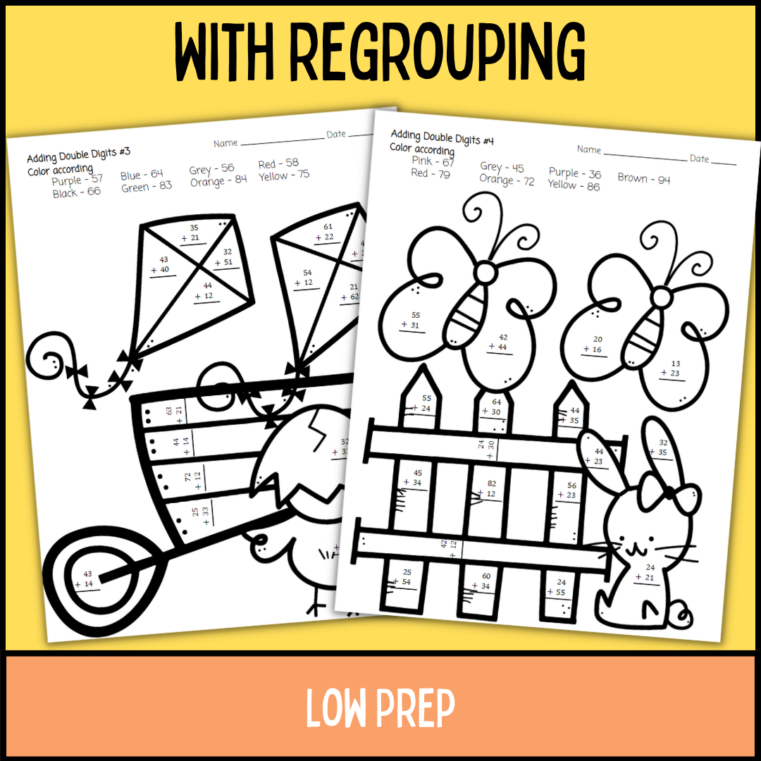 Double Digit Addition With Regrouping Classful