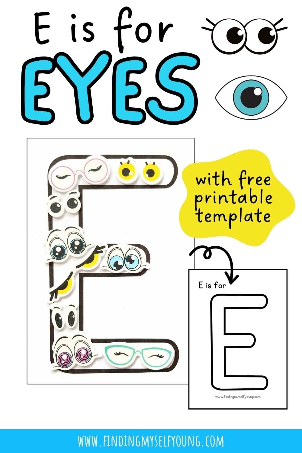 E Is For Eyes Letter E Craft Finding Myself Young