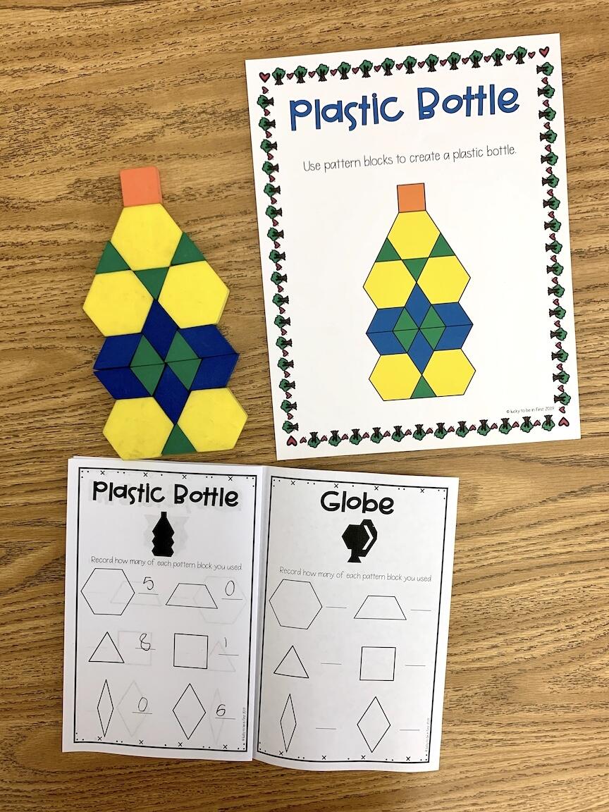 Earth Day Pattern Blocks Mats Mini Book Shop Lucky Learning With Molly Lynch