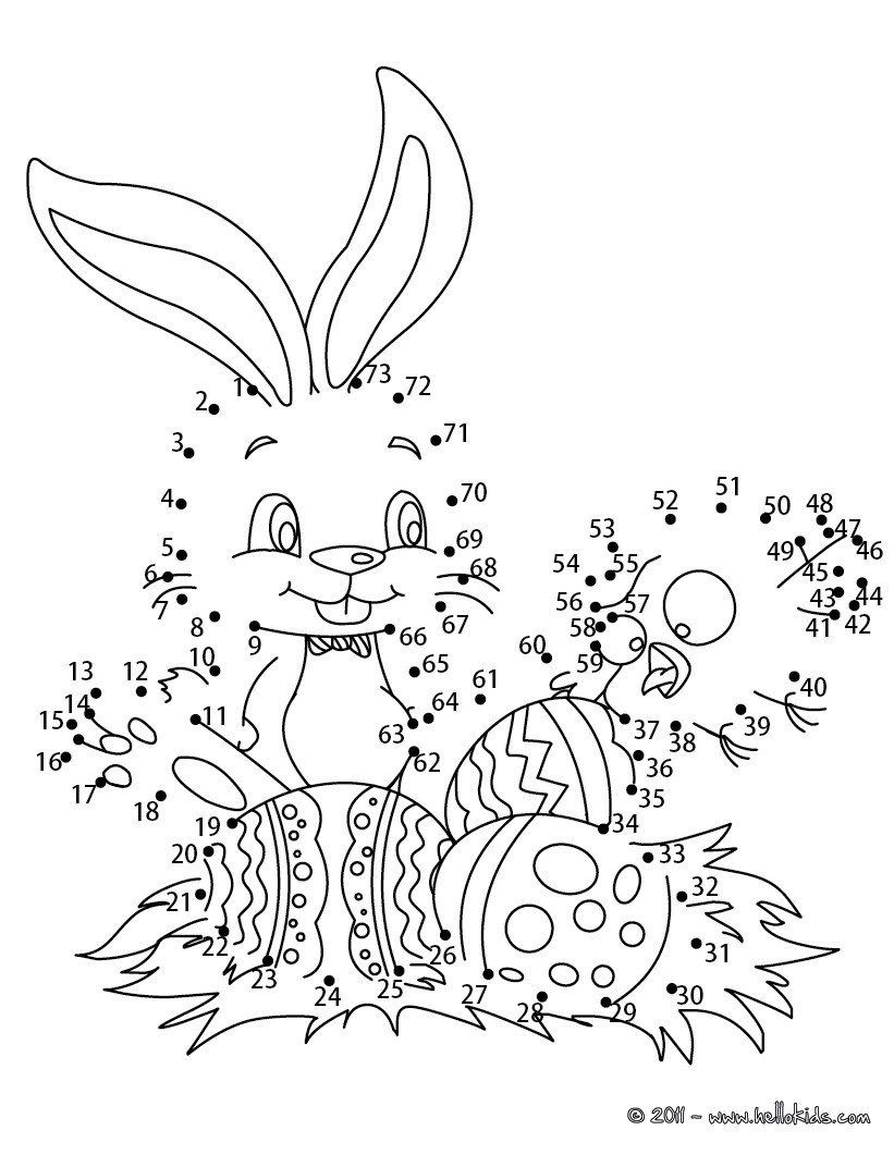 Printable Easter Dot To Dot Worksheet Easter Printables Tims Worksheets Library