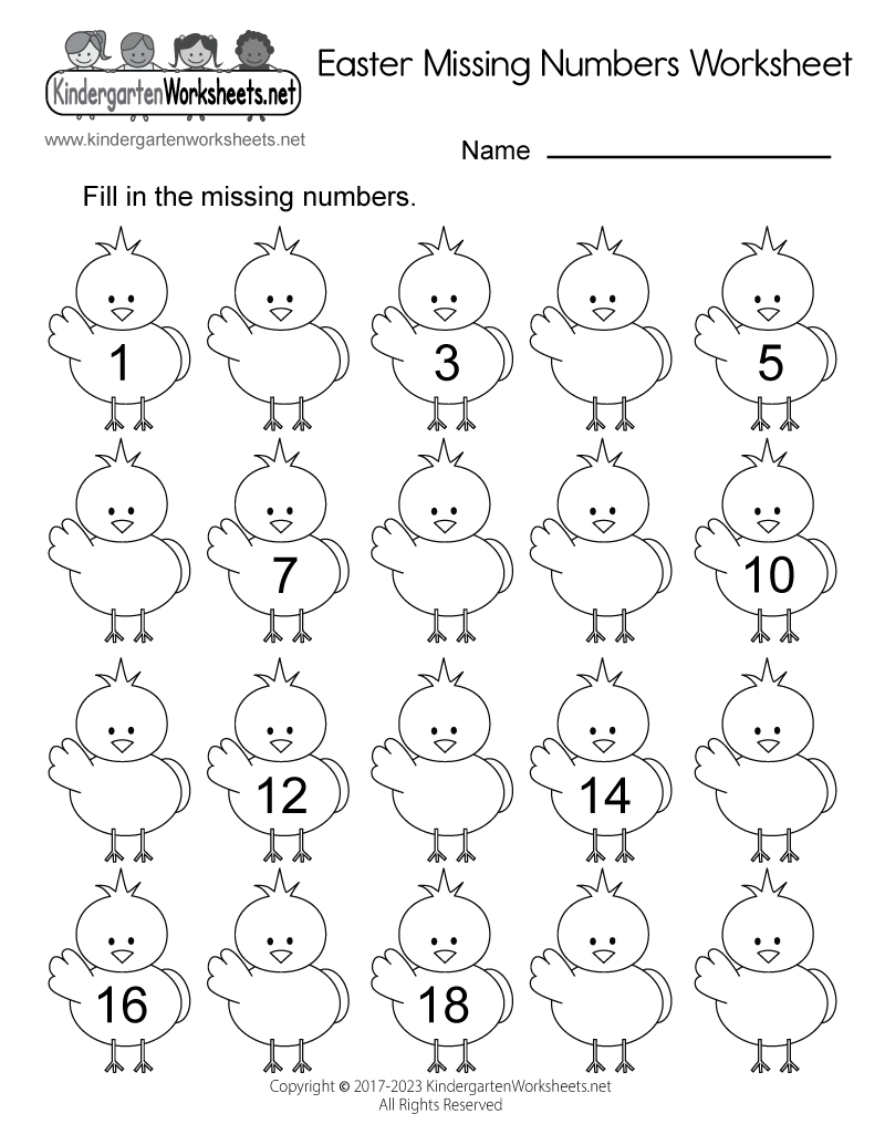 Easter Missing Numbers Worksheet Free Printable Digital PDF Free Preschool Fill In The Numbers Worksheet