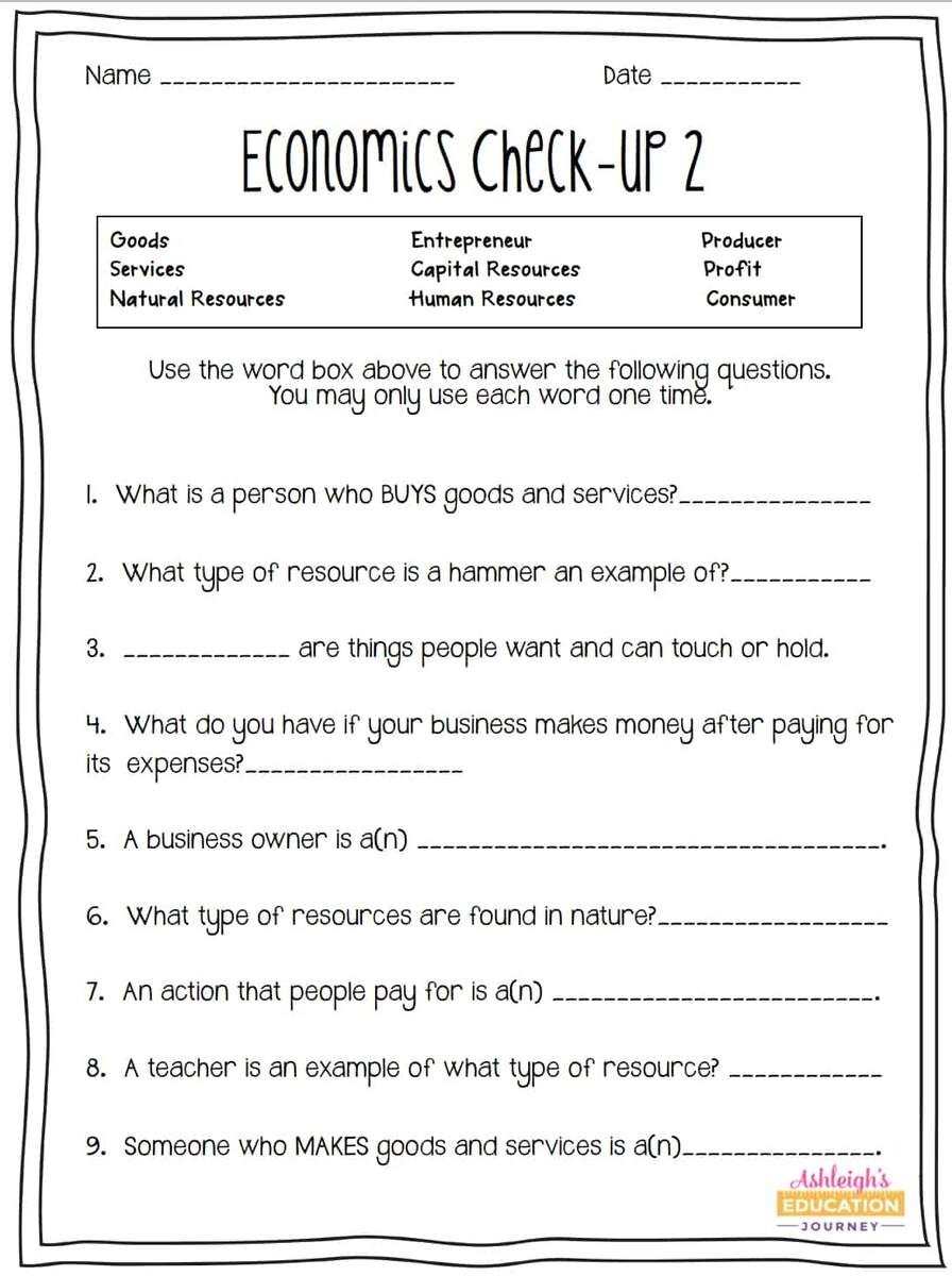 Economics Activities Ashleigh S Education Journey Storyboard That Free Electricity Worksheets For Kids