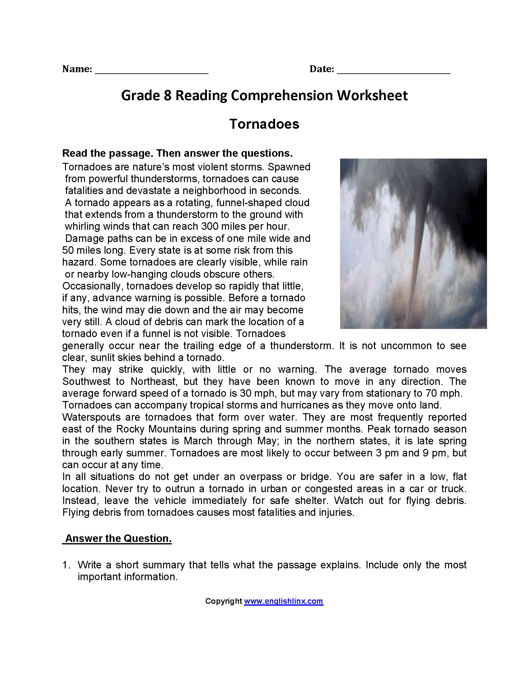Eighth Grade Reading Worksheets Vocabulary Fluency Practice Eighth Grade Reading Worksheets Vocabulary Fluency Practice