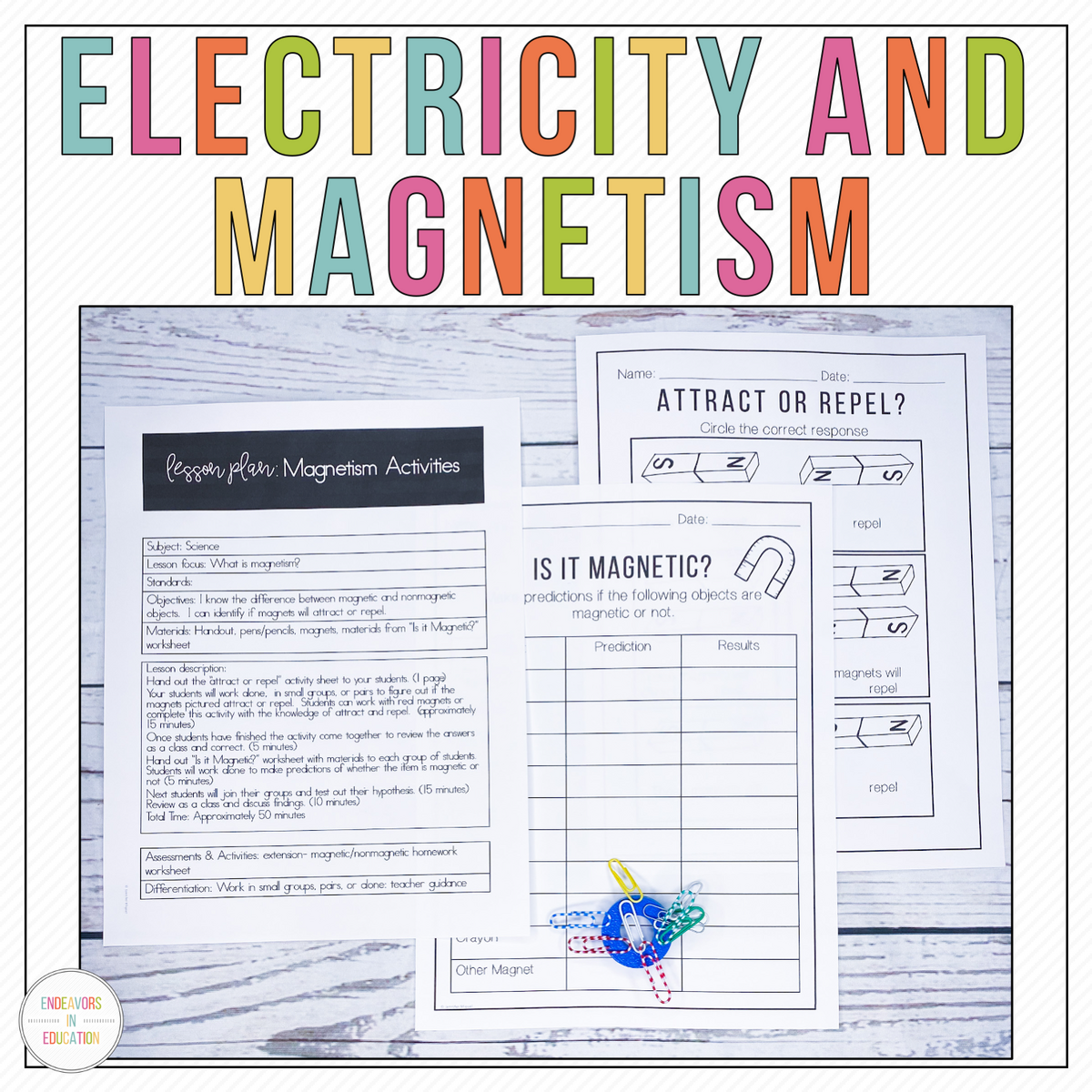 Electricity And Magnetism Worksheets And Activities Classful