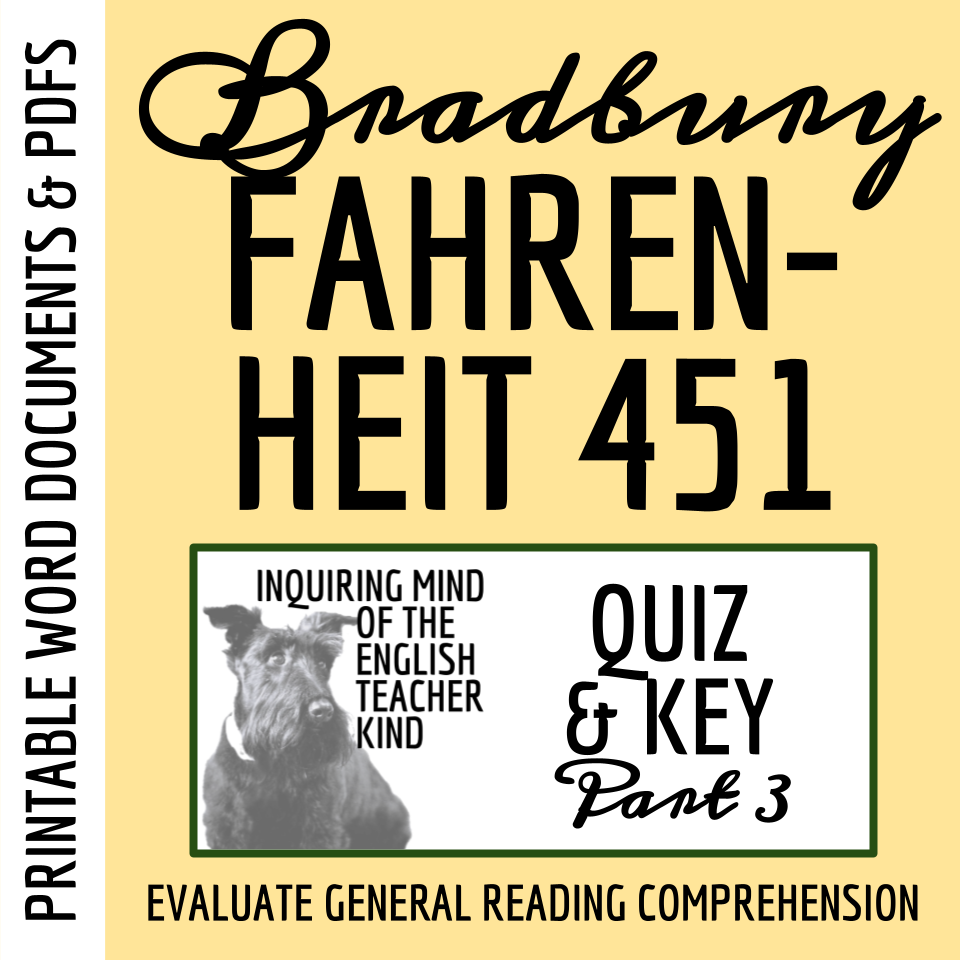 Fahrenheit 451 By Ray Bradbury Quiz And Answer Key Part 3 Made By Teachers Fahrenheit 451 By Ray Bradbury Quiz And Answer Key Part 3 Made By Teachers