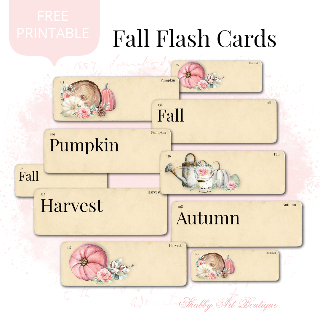 Fall Flash Cards Free Printable Shabby Art Boutique Fall Flash Cards Free Printable Shabby Art Boutique