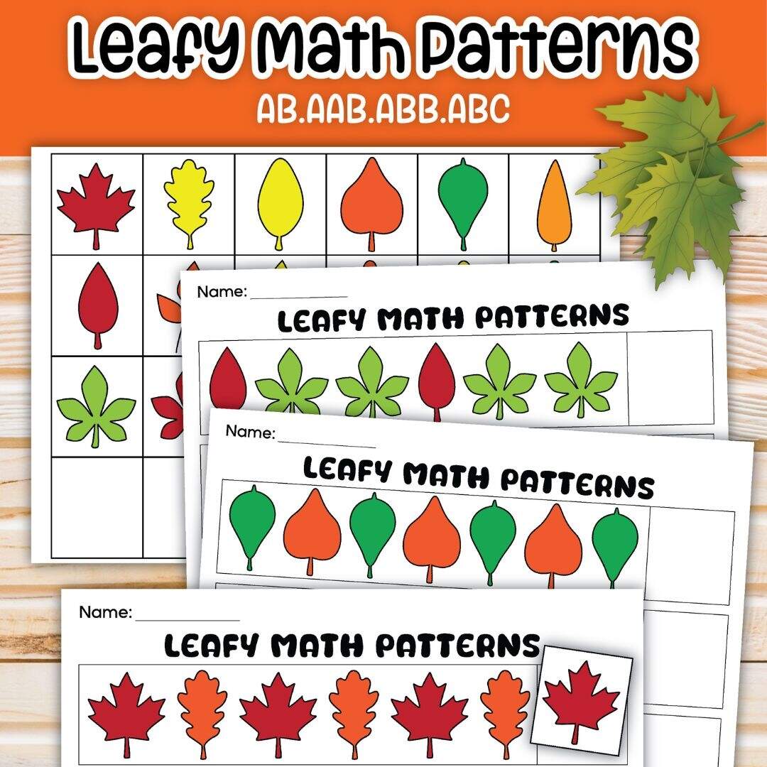 Fall Pattern Worksheets Little Bins For Little Hands Fall Pattern Worksheets Little Bins For Little Hands