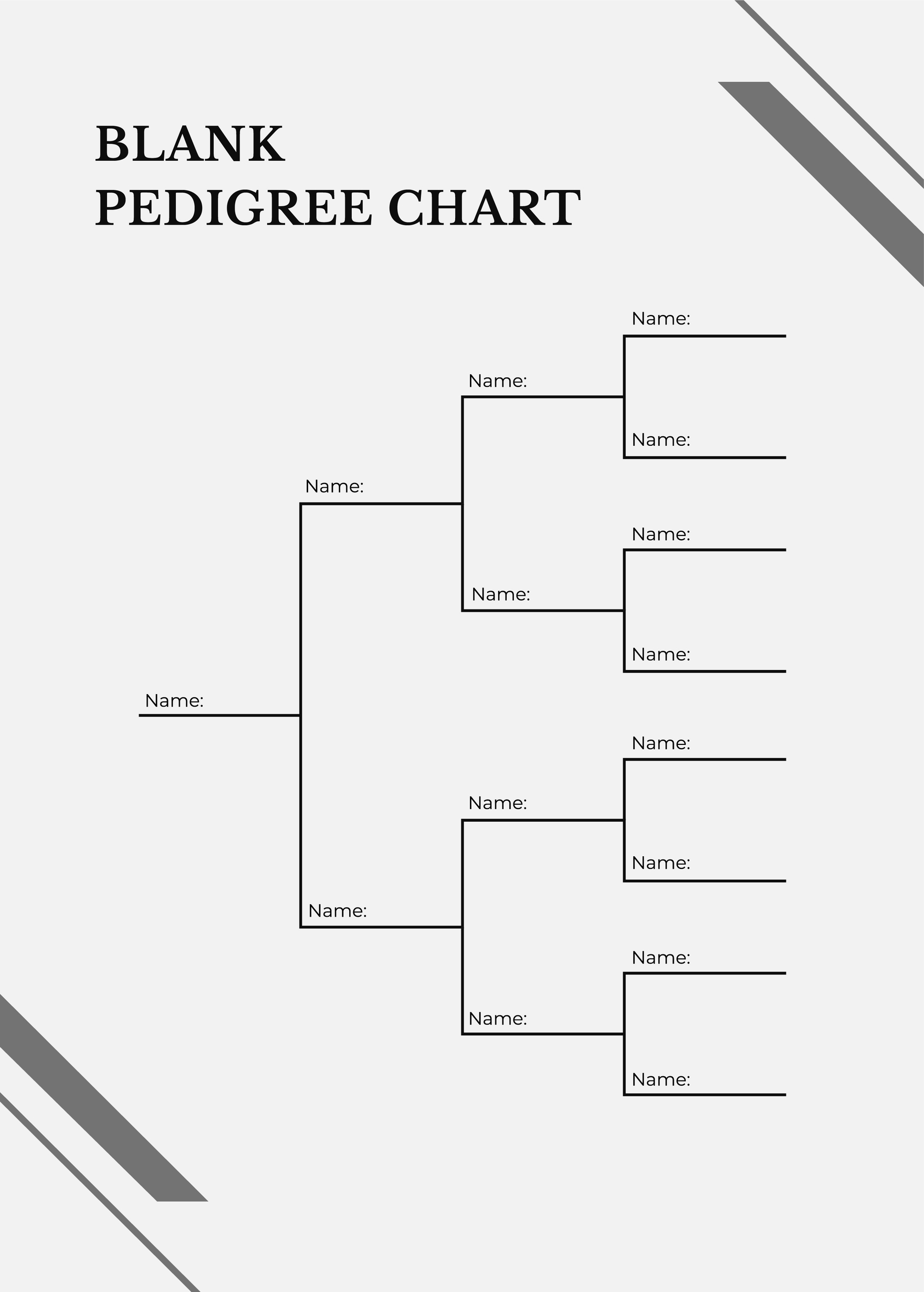 Family Tree Template Free Large Print Blank Pedigree Chart 6 Generations 64 Names For Ancestry Single Sheet Archival Quality Genealogy Forms Family Tree Charts To Fill In
