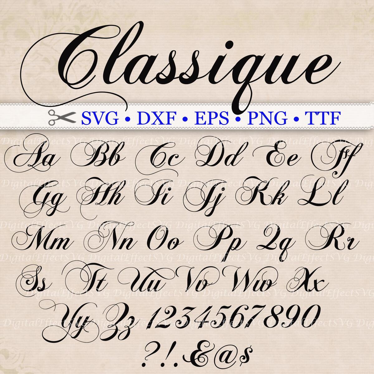 Fancy Cursive Letters Etsy Denmark