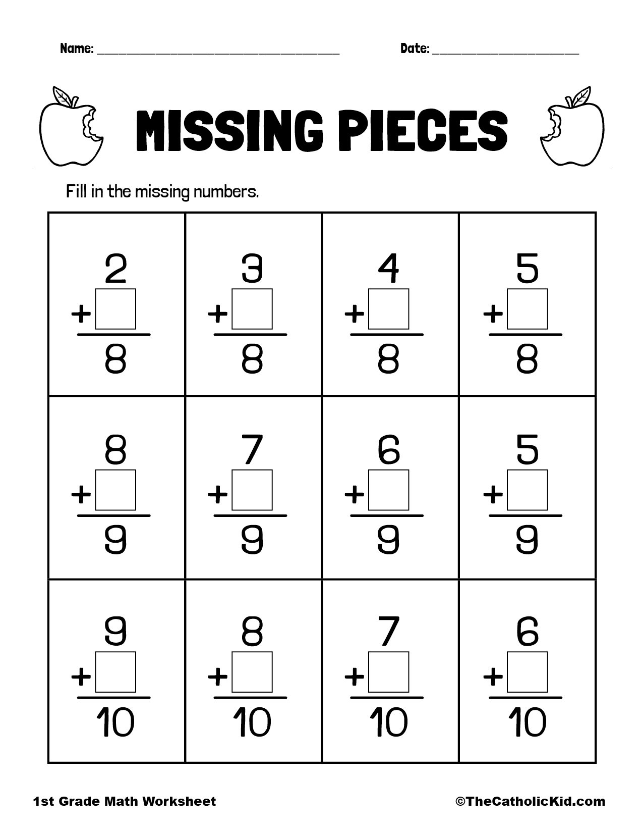 Missing Numbers Worksheet Free Printable PDF For Kids