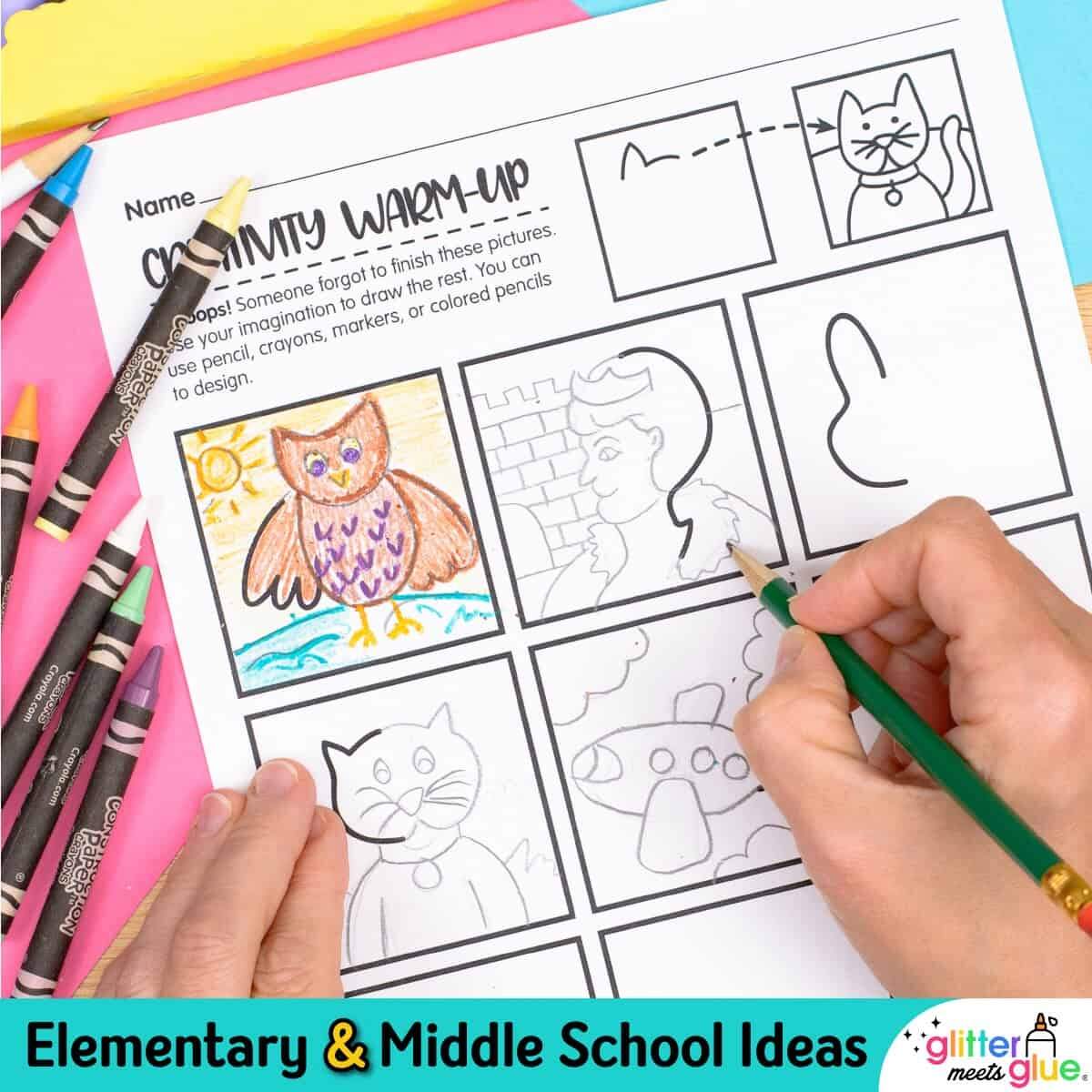 Finish The Drawing Worksheets Printable Fast Finisher Activities Finish The Drawing Worksheets Printable Fast Finisher Activities