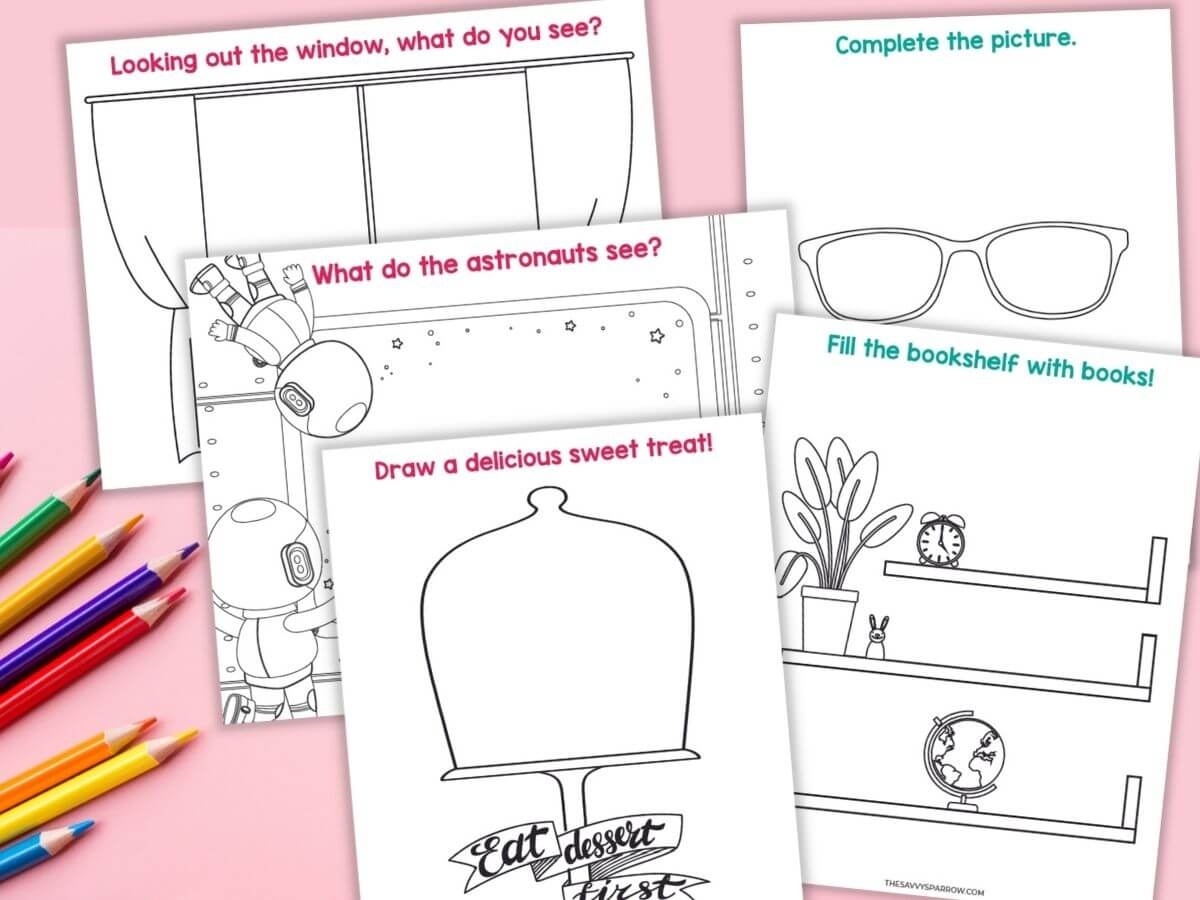 Finish The Picture Drawing Prompt Worksheets For Kids Free Printable Finish The Picture Drawing Prompt Worksheets For Kids Free Printable