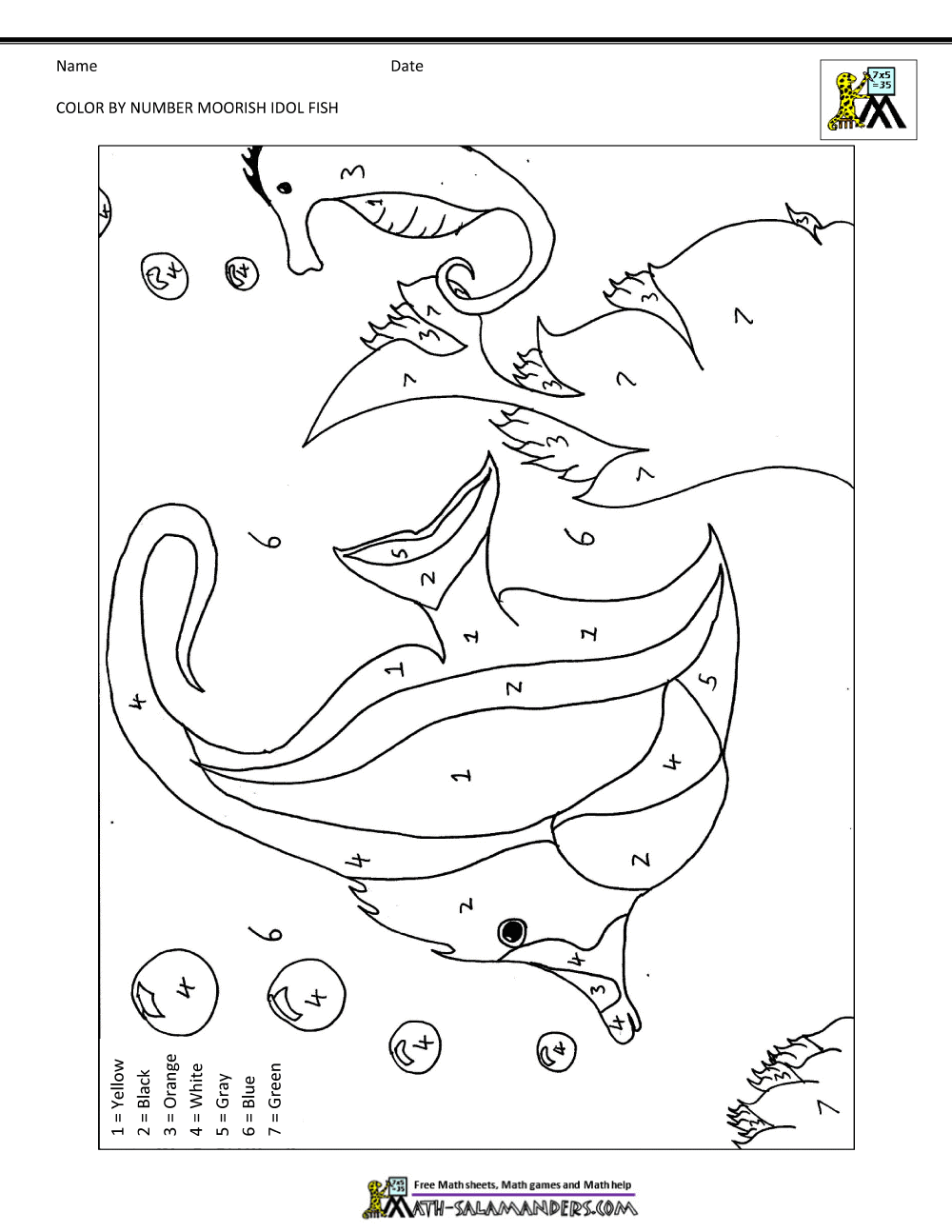 Fish Coloring Worksheets Fish Coloring Worksheets