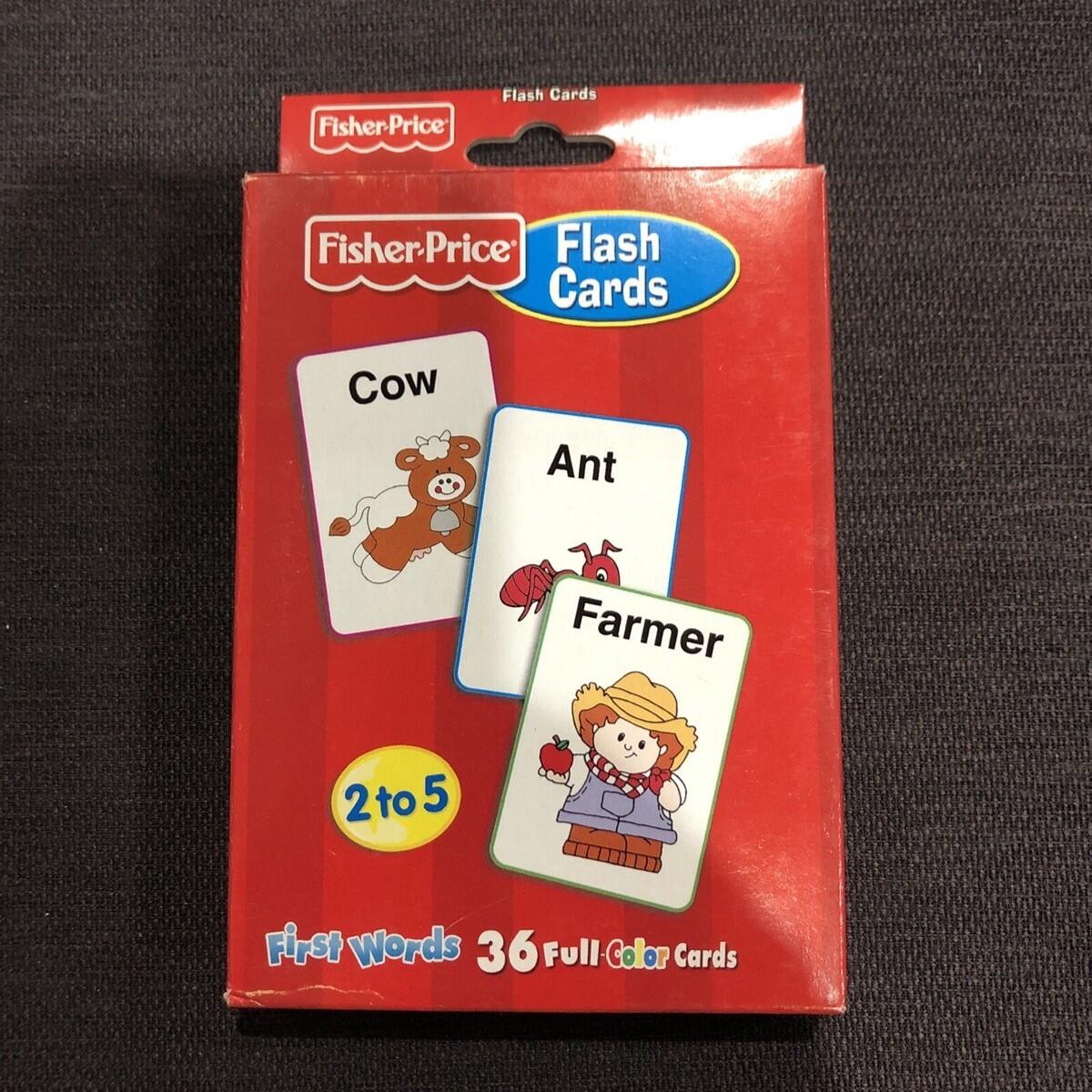 Fisher Price Flash Cards First Words 36 Full Color Cards Ages 2 5 EBay