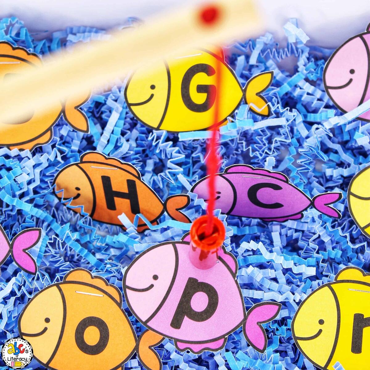 Fishing Alphabet Sensory Bin Letter Recognition Activity