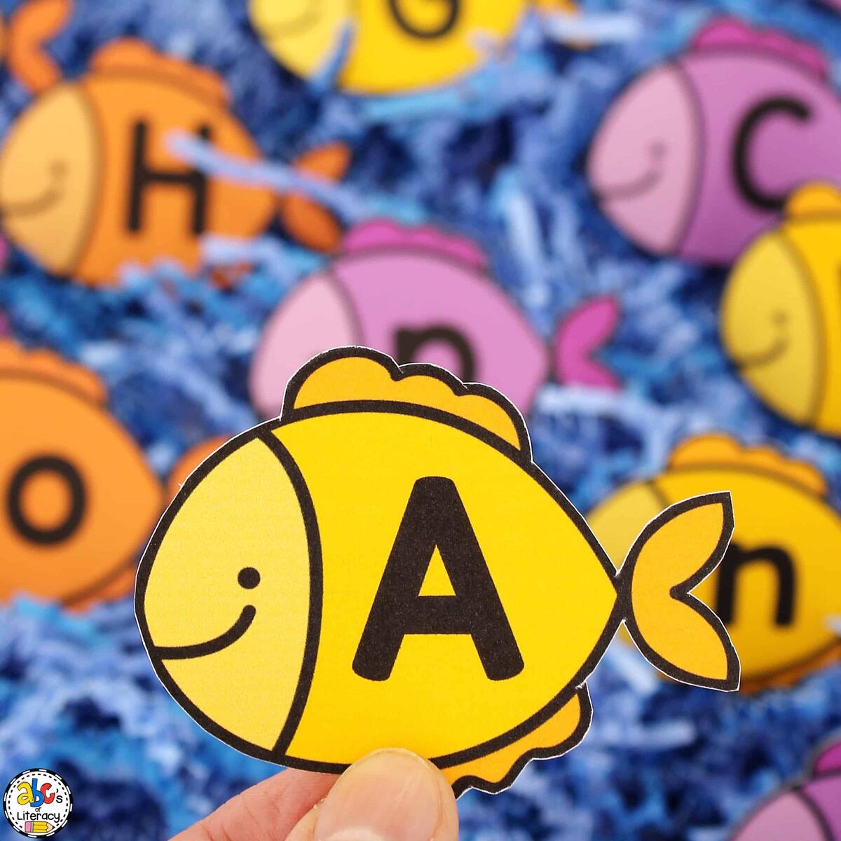 Fishing Alphabet Sensory Bin Letter Recognition Activity
