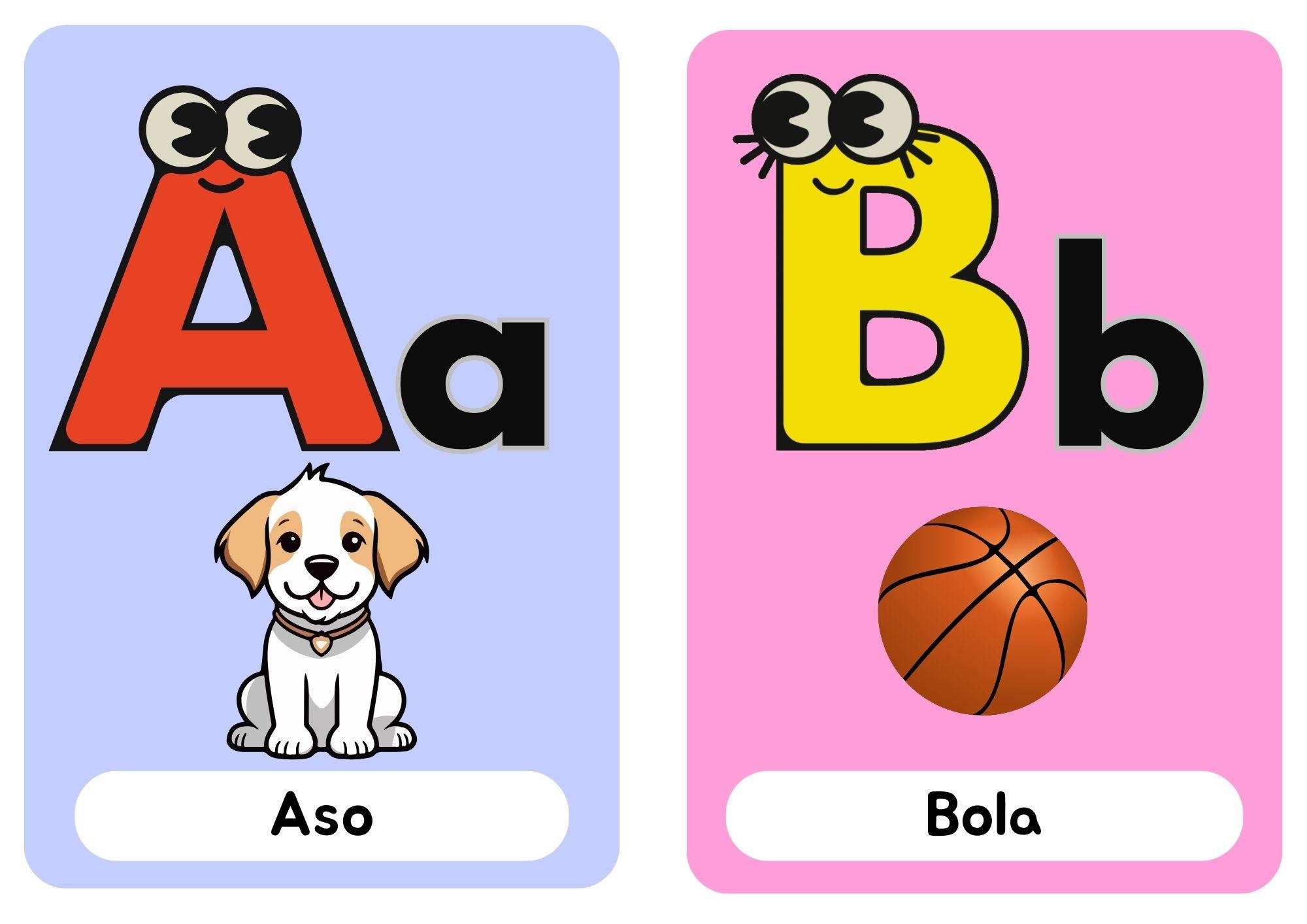 Flashcard Ang Alpabetong Filipino The Tagalog Alphabet A4 Printable Etsy Israel