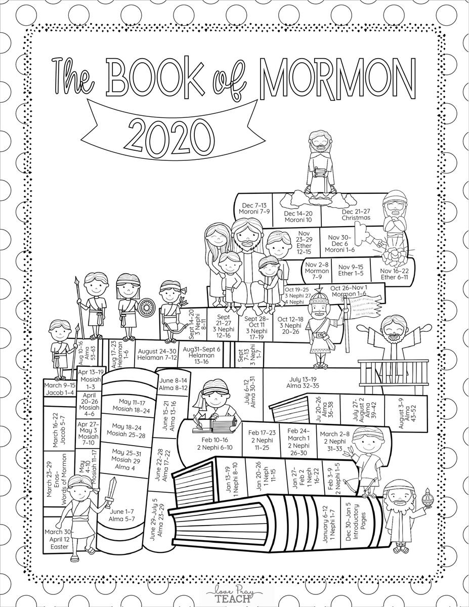 FREE 2020 Come Follow Me Book Of Mormon Reading Chart
