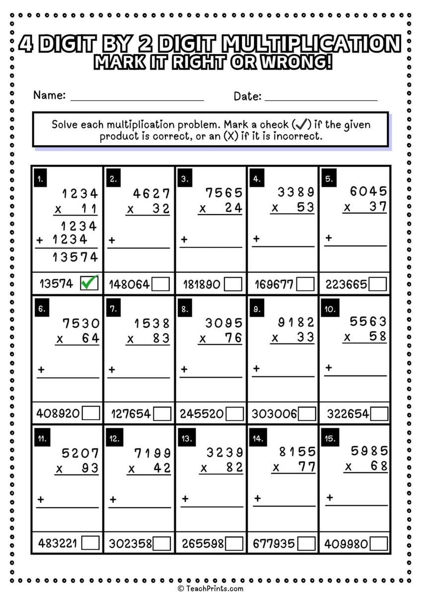 Winter 4 Digit By 2 Digit Multiplication Division Missing Numbers Worksheets Made By Teachers