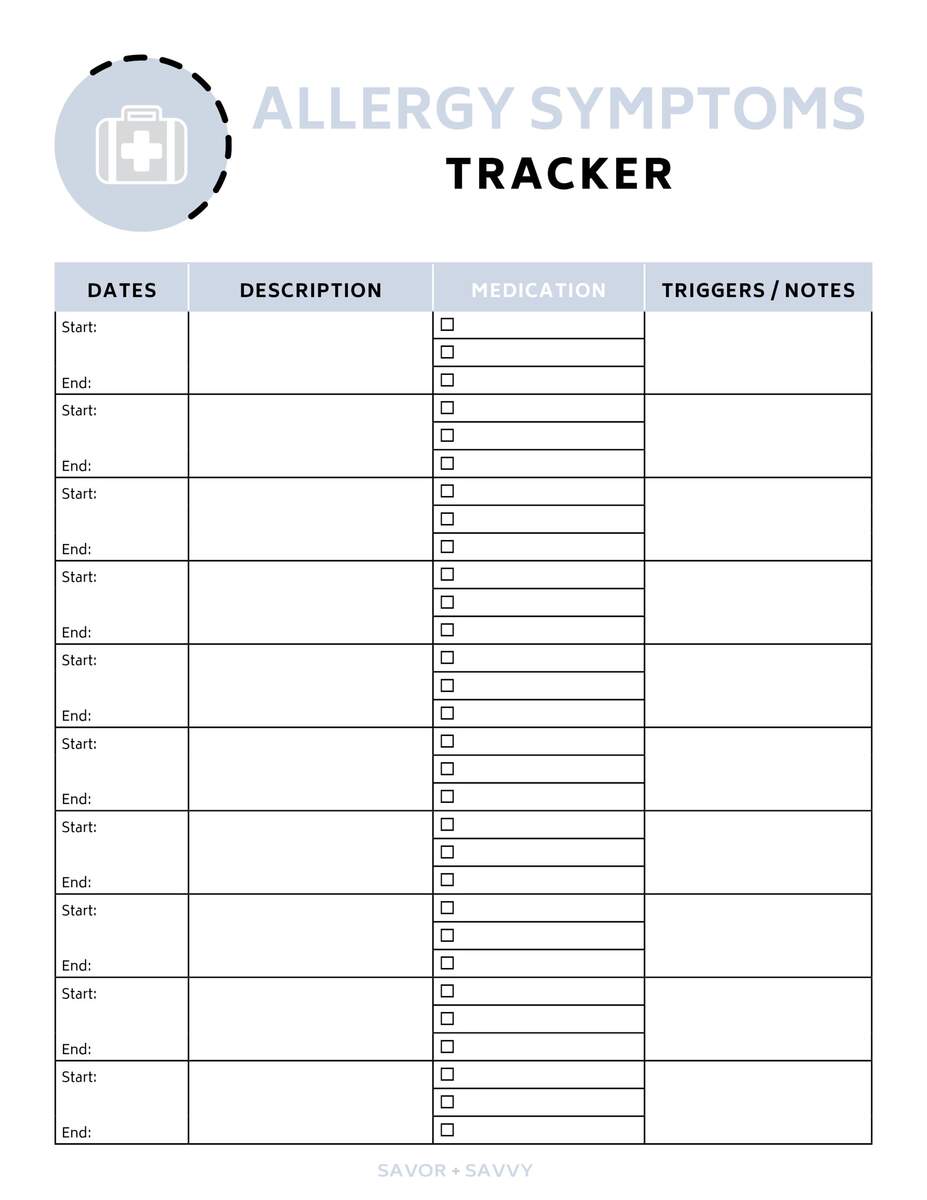 Medical Information Sheet A5 Printable Planner Inserts Simple Health Info Worksheet Doctor List Medication Log PDF Digital Download Etsy