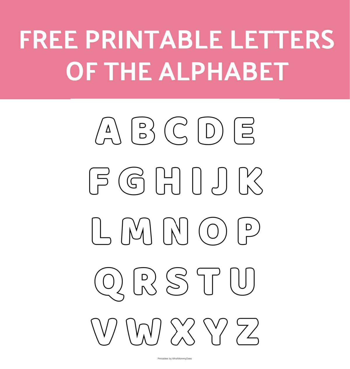 Free Printable Alphabet Letters For Crafts