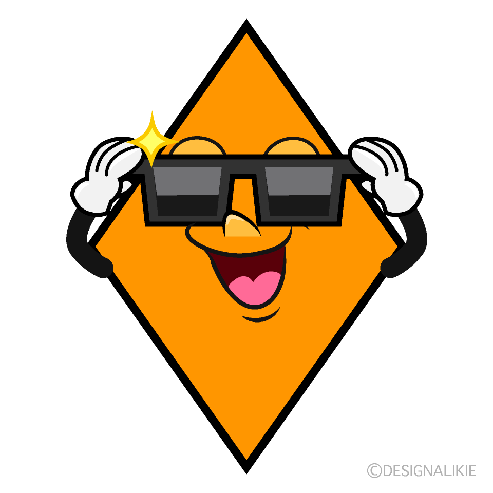 Free Cool Diamond Shape Cartoon Character Clipart Charatoon