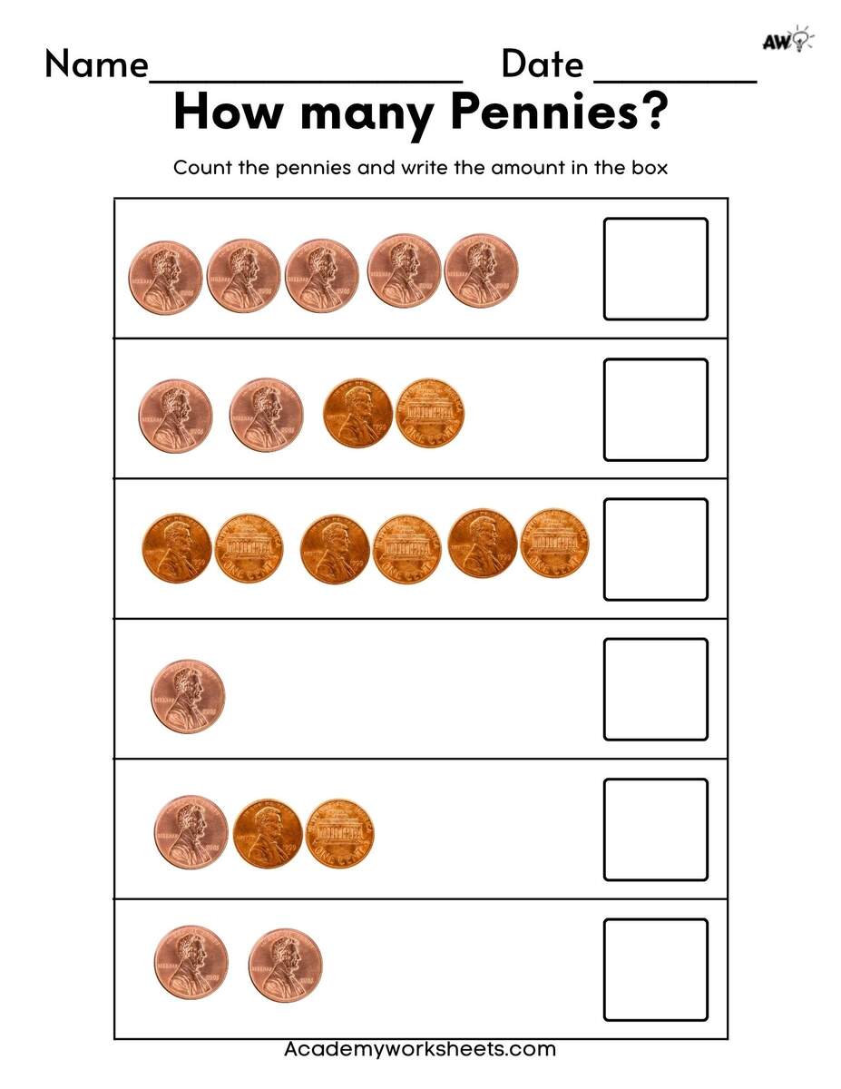 Free Counting Pennies Worksheet For Kindergarten Download Free Counting Pennies Worksheet For Kindergarten Png Images Free Worksheets On Clipart Library