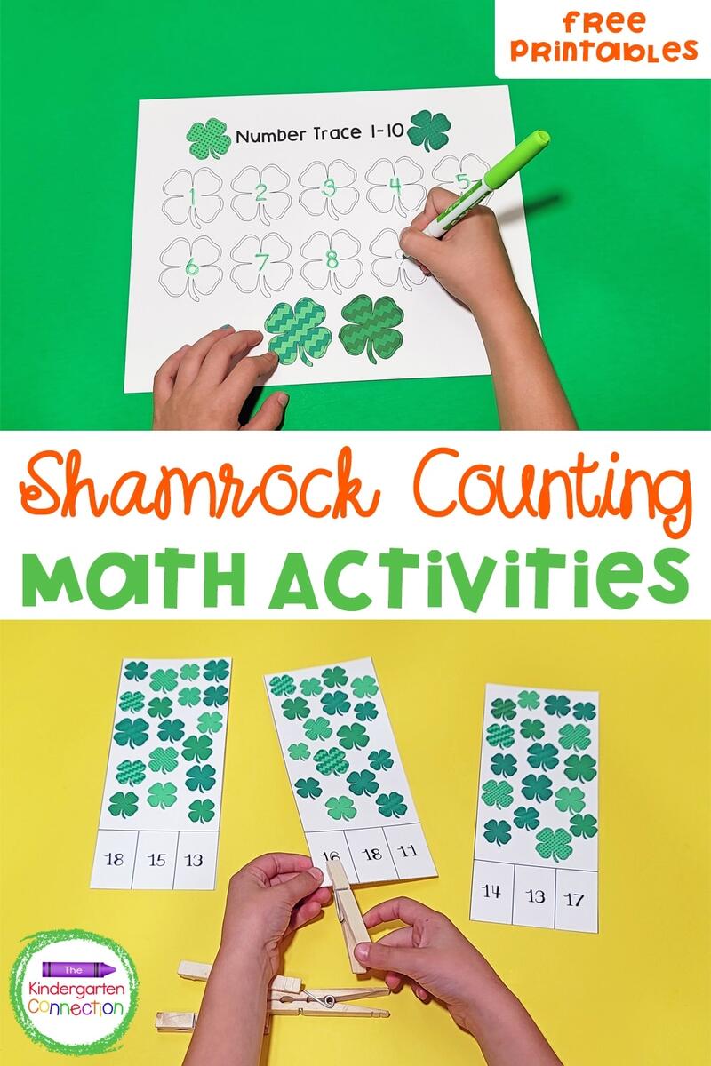 FREE Four Leaf Clover Counting Printables
