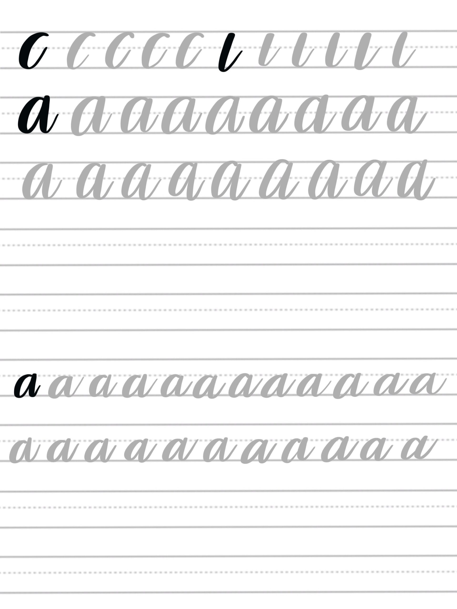 Free Hand Lettering Practice Sheet A Amy Latta Creations