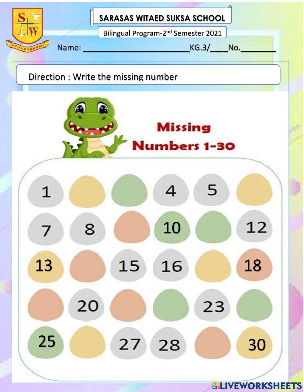 Free Missing Numbers To 30 Worksheet Download Free Missing Numbers To 30 Worksheet Png Images Free Worksheets On Clipart Library