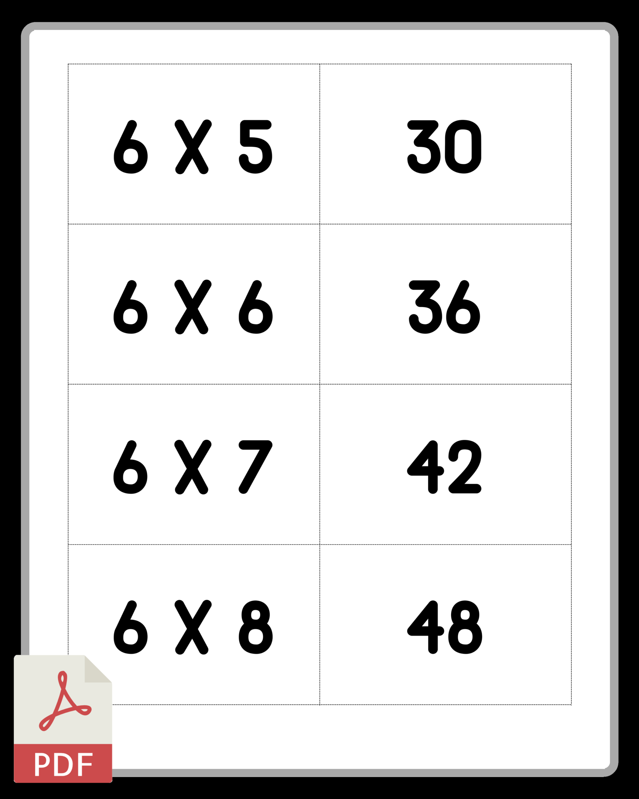 Free Multiplication Flash Cards Printable Mashup Math Free Multiplication Flash Cards Printable Mashup Math