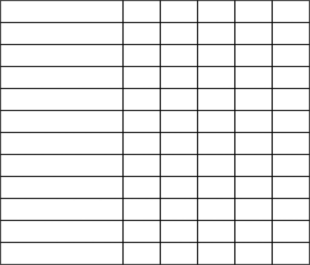 Free Printable 6 Column Chart Printable Study Planner Free Printable 6 Column Chart Printable Study Planner