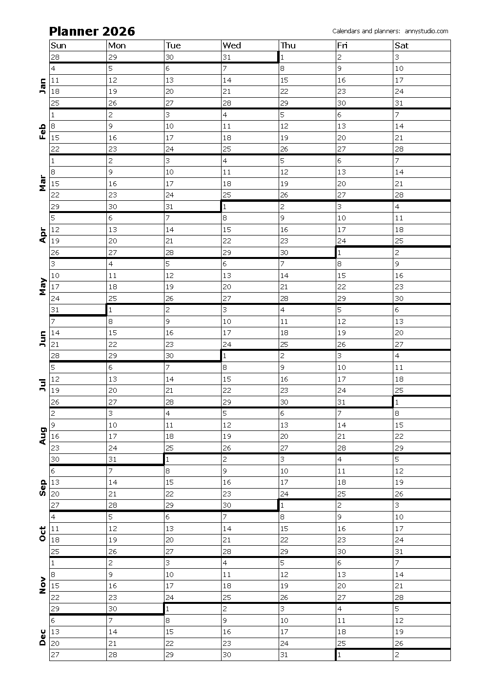 Free Printable Calendars And Planners 2026 And 2027 List Of Free Printable 2026 Calendars And 2026 Planners PDF Printables And Inspirations