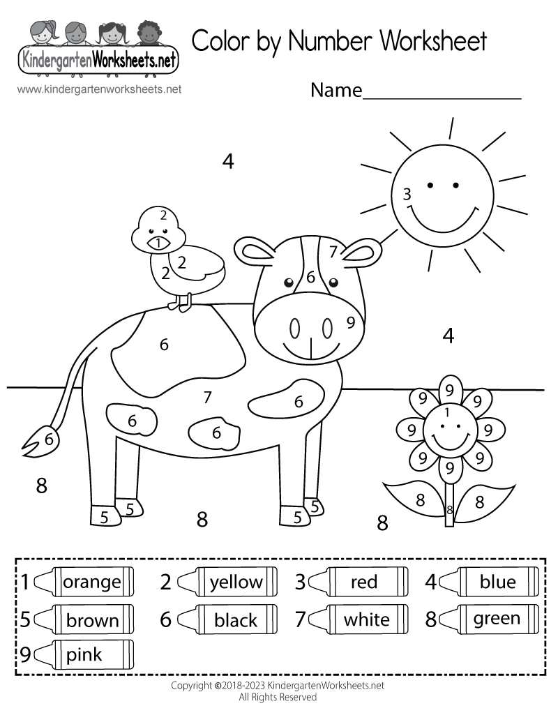 Free Printable Color By Number Worksheet Free Printable Color By Number Worksheet