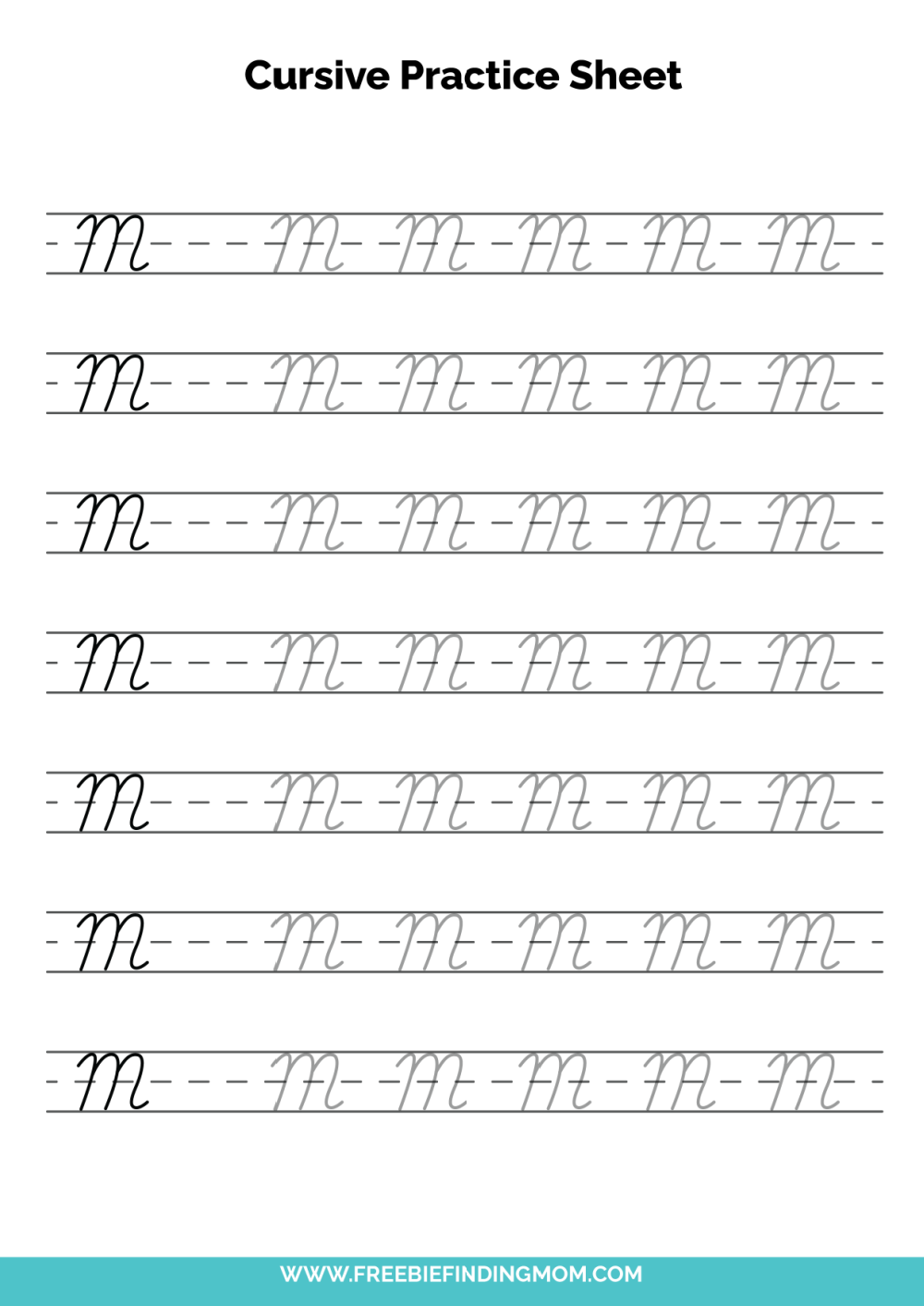 Free Printable Cursive Alphabet Practice Sheets Capital M Free Printable Cursive Alphabet Practice Sheets Capital M