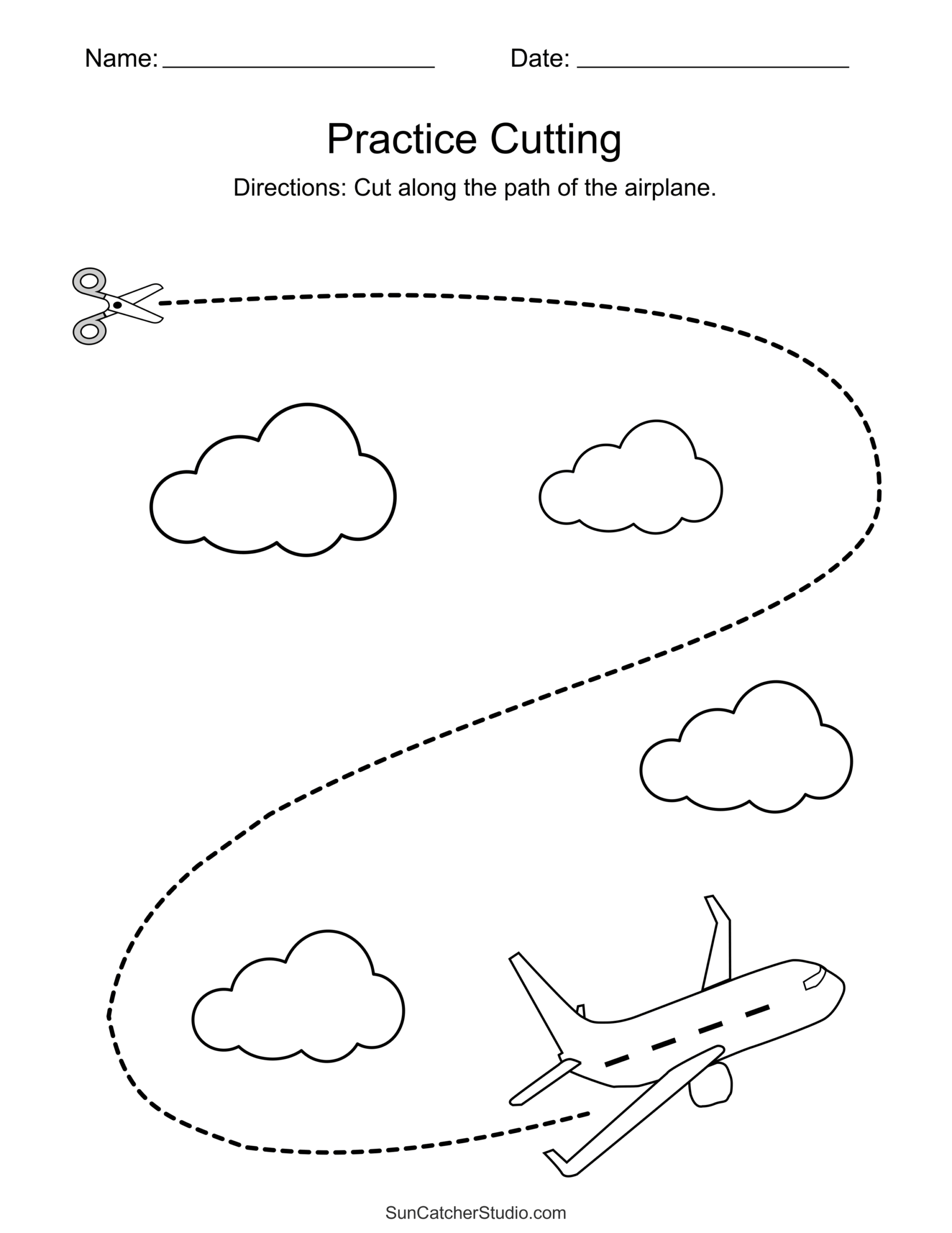 Free Printable Cutting Worksheets For Preschoolers Free Printables Lettering SVG Files Tools Apps Cutting Practice For Kindergarten And Preschool For Kids To Cut The Paper With Scissors To Improve Motor Skills Coordination And Develop Small Muscle Stock Vector Image Art Alamy