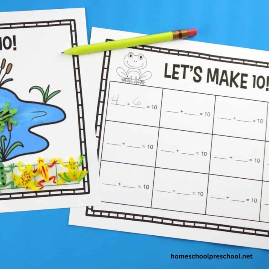 Free Printable Frog Math Game For Preschool Counting Addition Free Printable Frog Math Game For Preschool Counting Addition