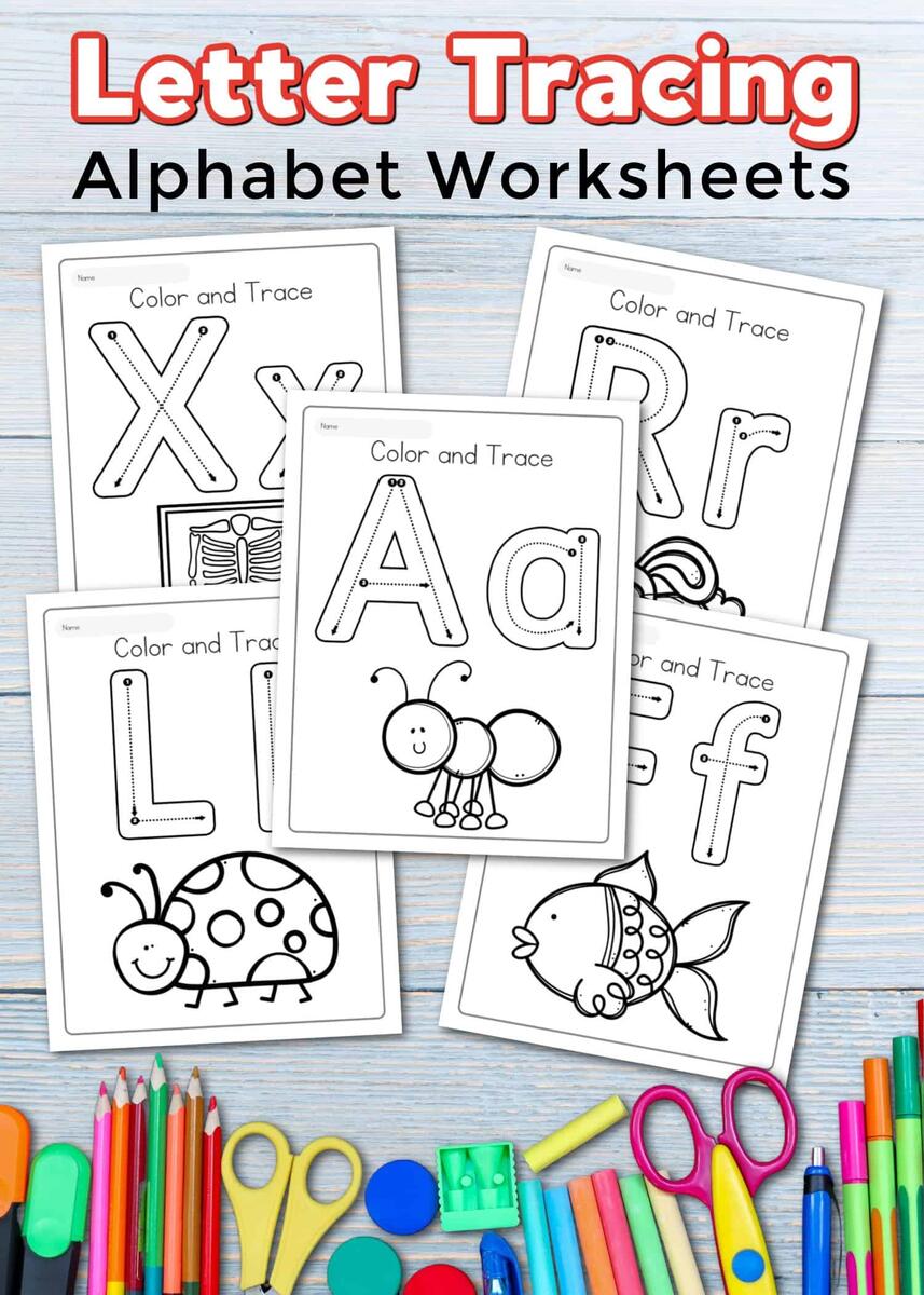 Alphabet Letter Tracing Worksheets To Learn Letter Formation