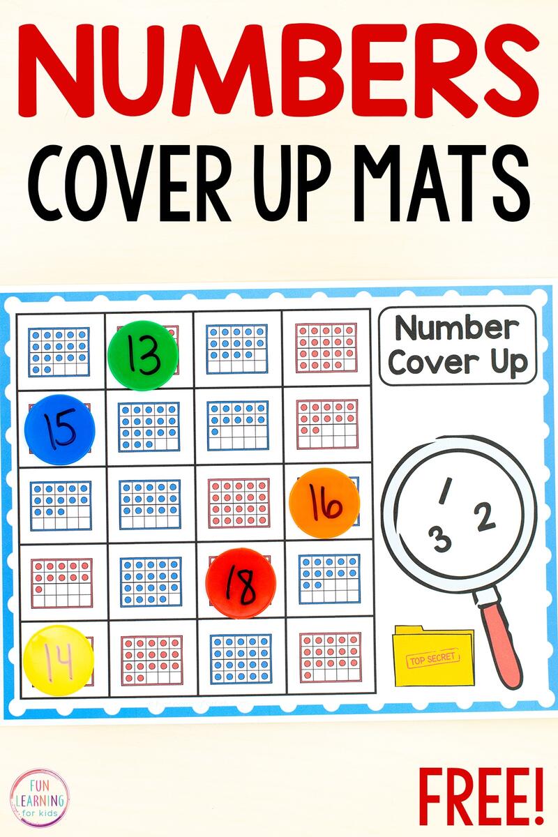 Free Printable Number Cover Up Mats