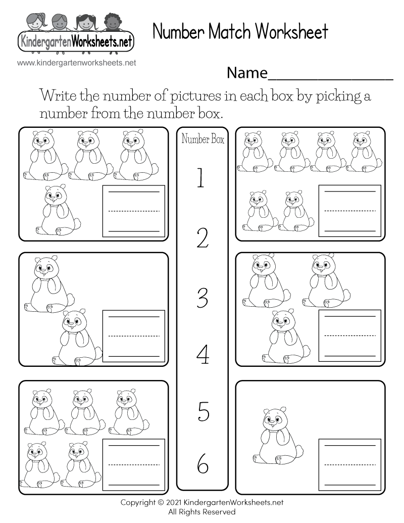 Free Printable Number Match Worksheet Free Printable Number Match Worksheet