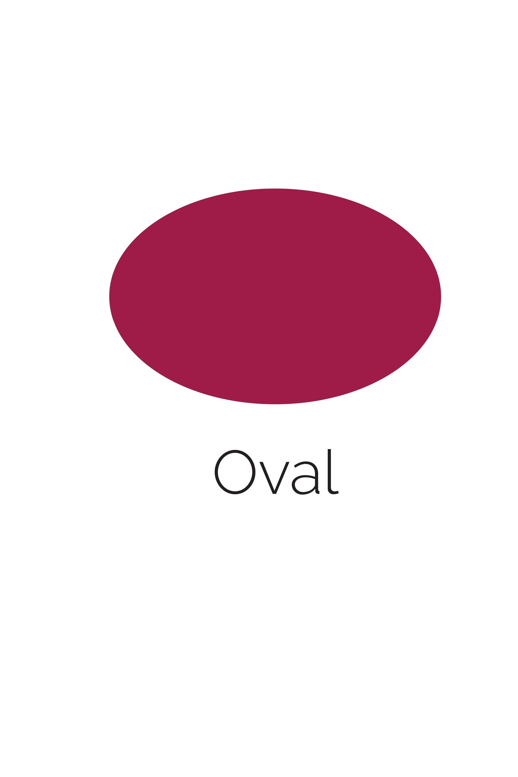Free Printable Oval Shape With Color