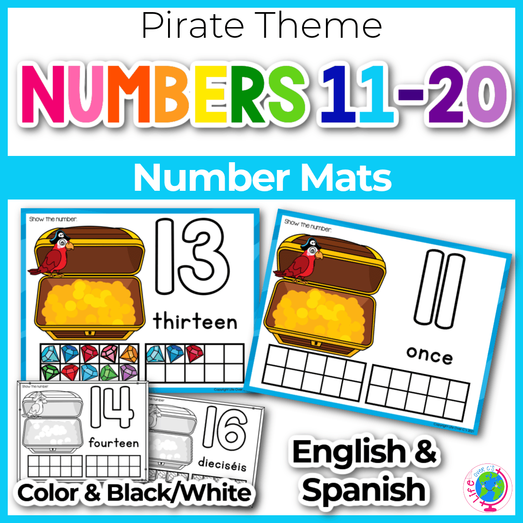 Free Printable Pirate Play Dough Number Mats For 11 20