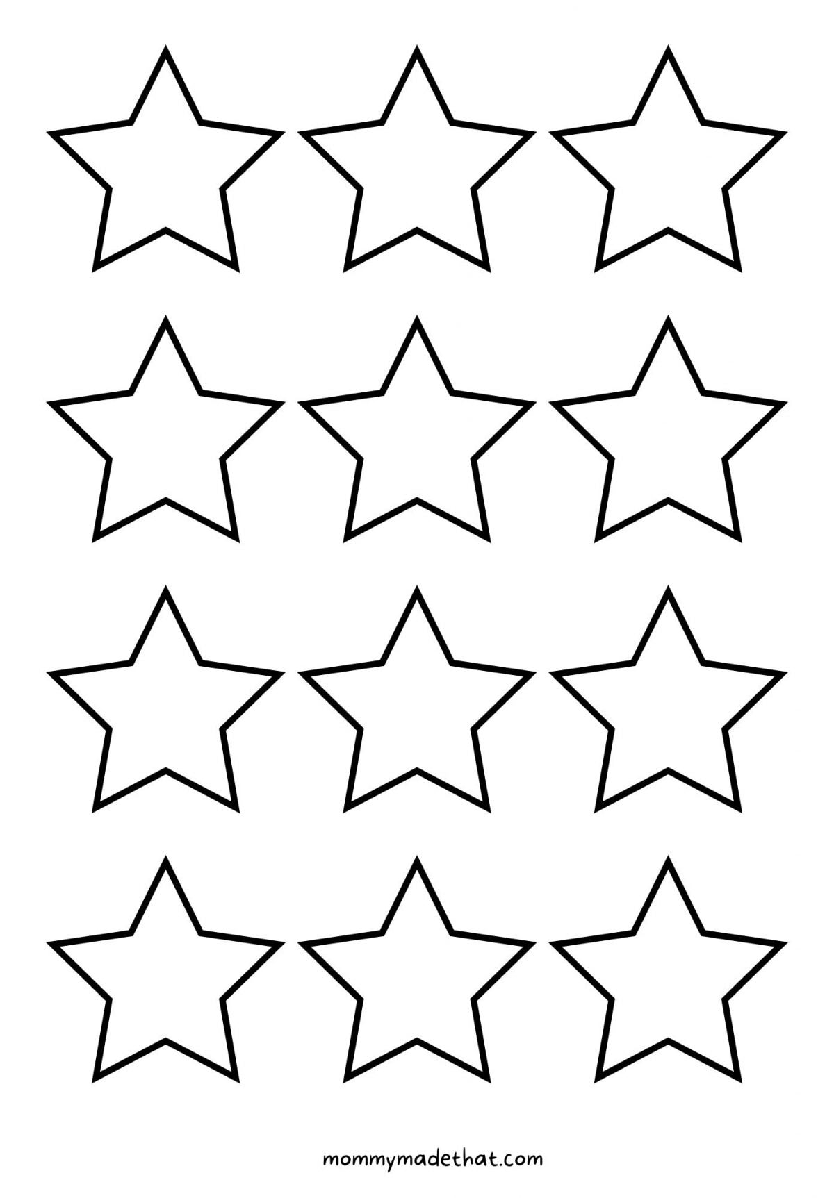 Free Printable Star Templates Giant List Of Shapes And Sizes