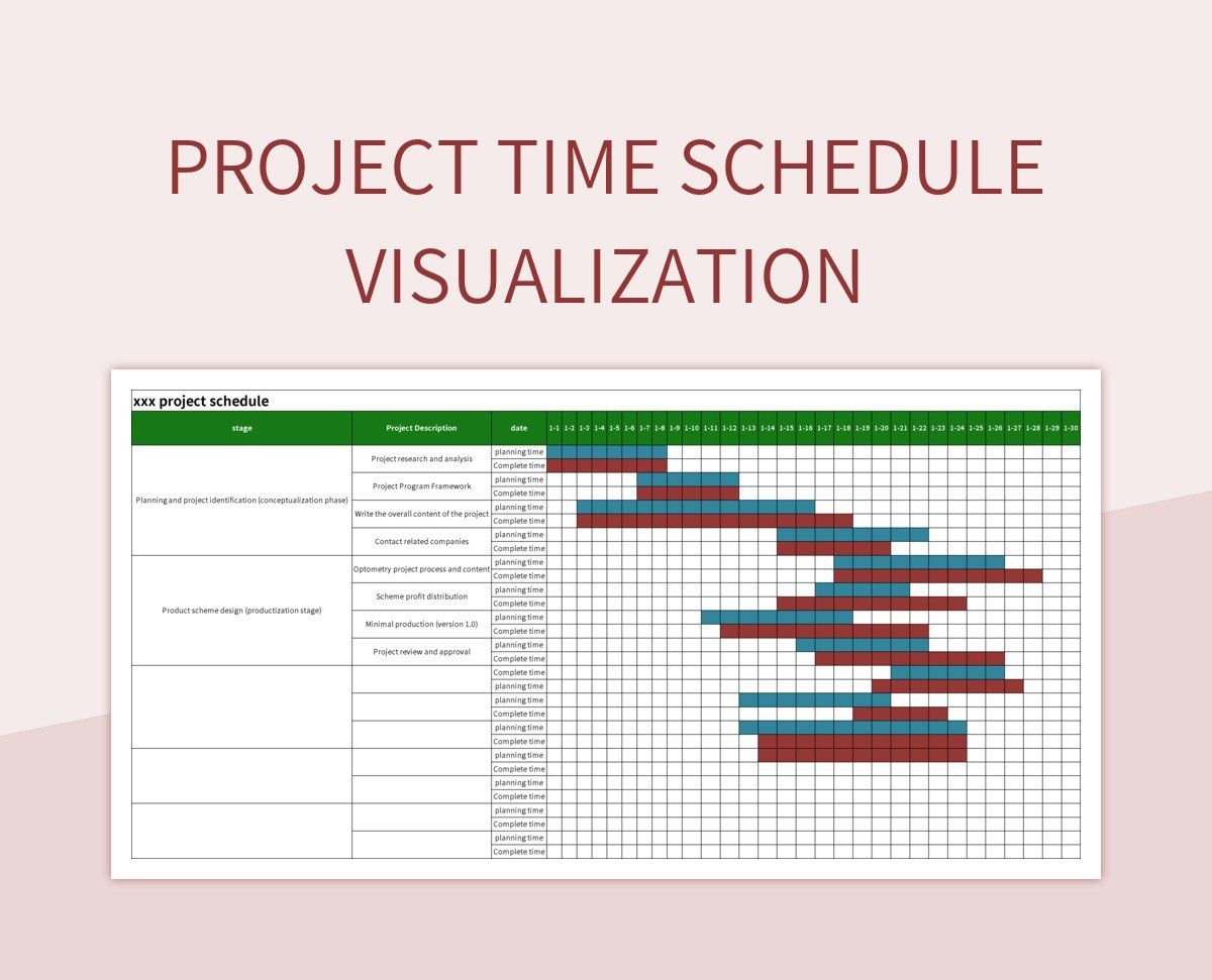 Free Project Time Schedule Templates For Google Sheets And Microsoft Excel Slidesdocs