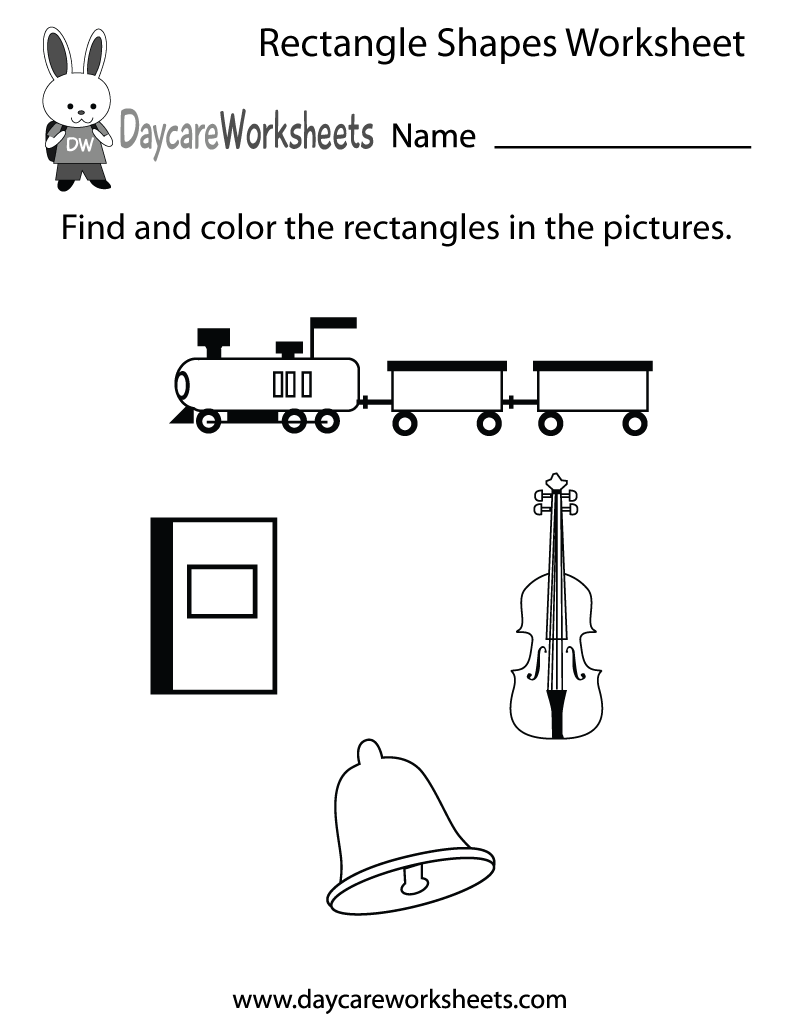 Free Rectangle Shapes Worksheet For Preschool Free Rectangle Shapes Worksheet For Preschool